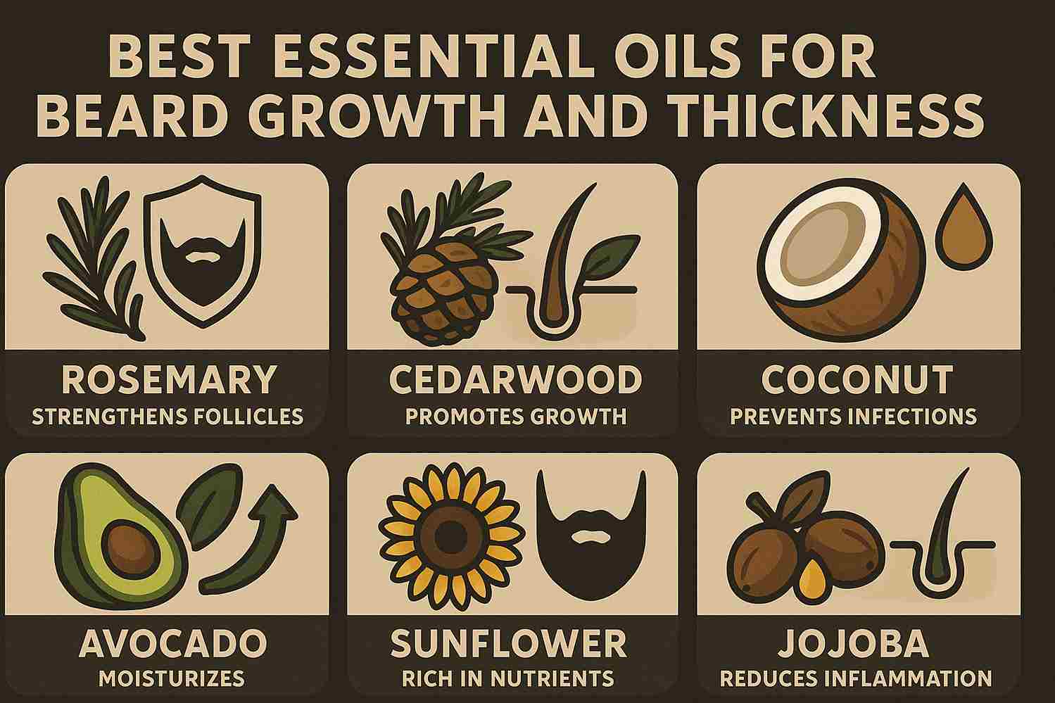 Best essential oils for men beard growth and thickness