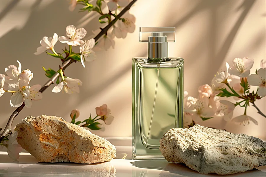 a-bottle-of-perfume-placed-next-to-flowers-1 Leading Aroma Chemicals Manufacturer & Distributor in India