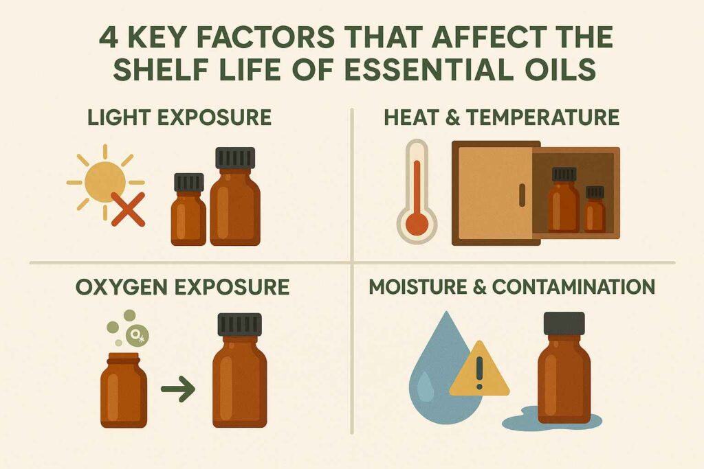 Key factors that affect shelf life of essential oils