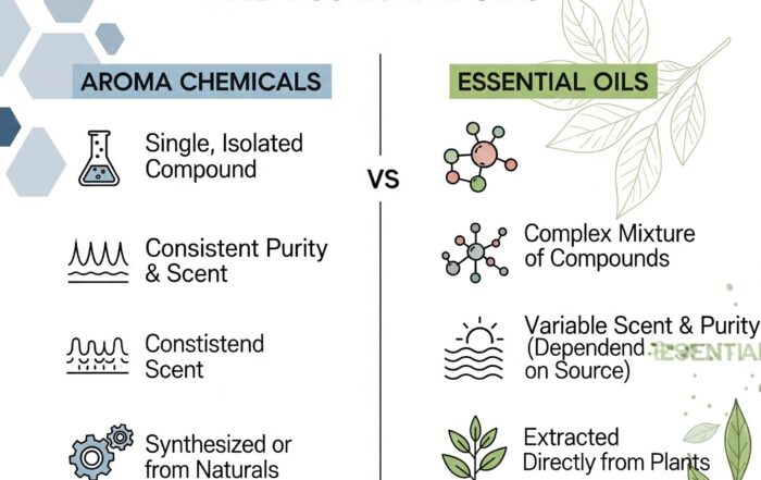 Diffrence between aroma chemicals and essential oils