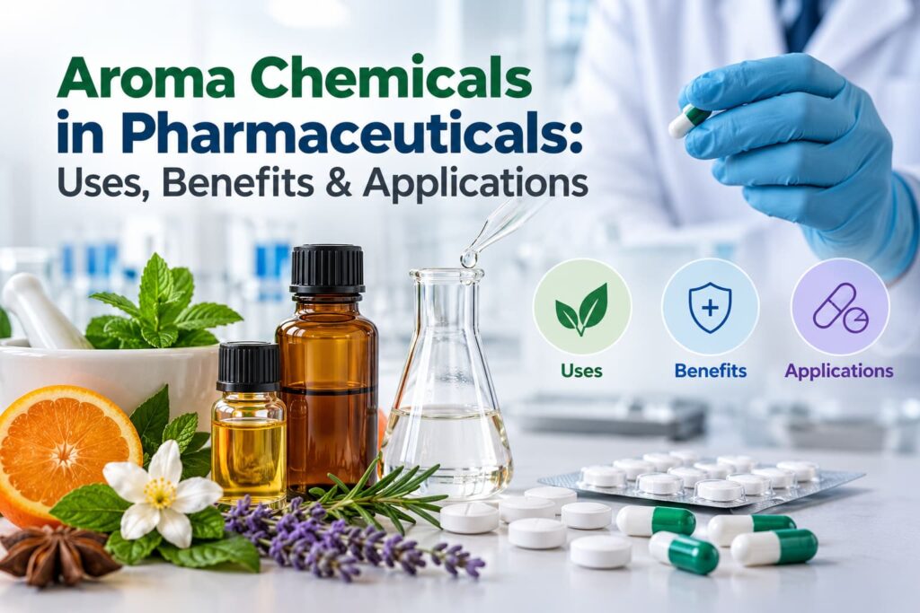 Aroma Chemicals in Pharmaceuticals Infographic